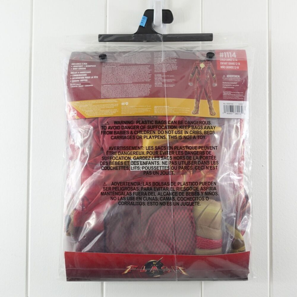 The Flash Kids Light Up Costume DC Studios Size Large 12-14 - Picture 10 of 11